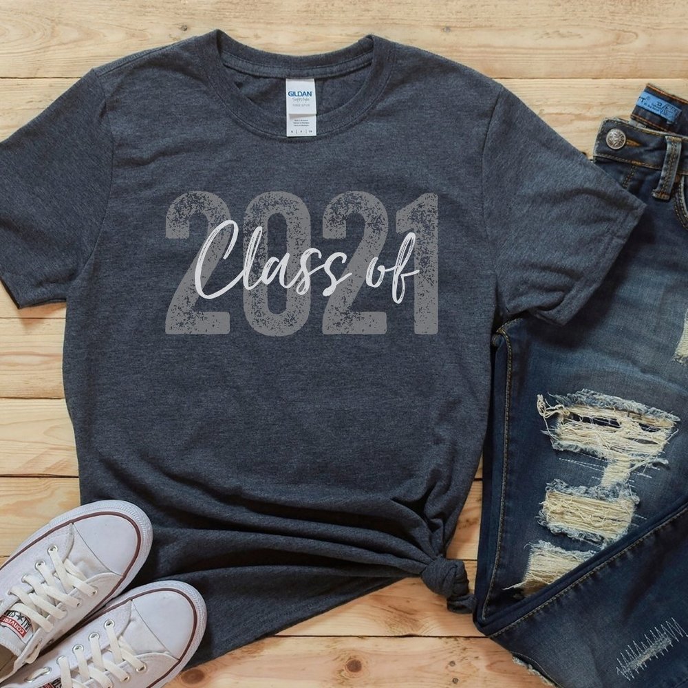 CLASS OF 2021 SHIRT, GRADUATION TEE, SENIOR 2021